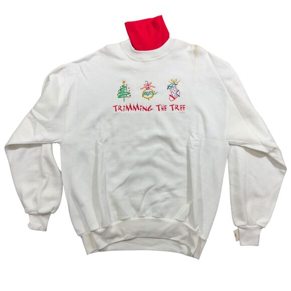 Gopher Sports Sweatshirt Women's XL White Fleece High Neck Long Sleeve Christmas - Picture 1 of 8
